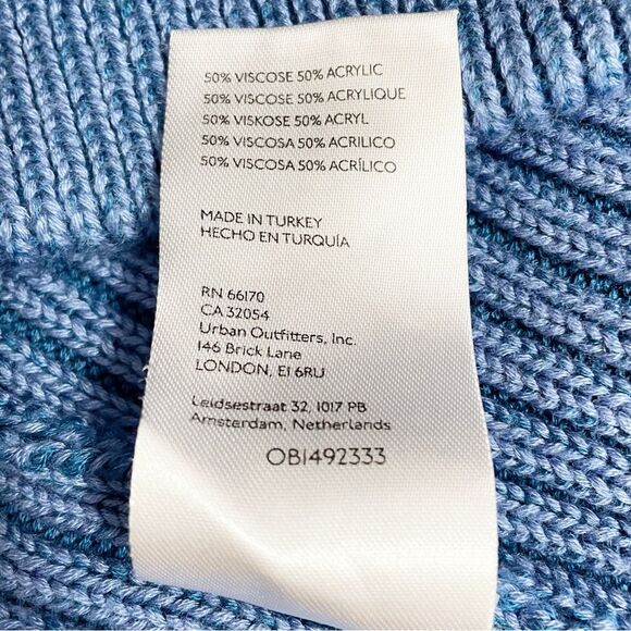 Anthropologie Chunky Knit Midi Sweater Skirt Cornflower Blue Women’s Size Medium - Picture 10 of 11